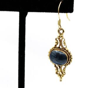 Women’s Earrings Classic Pierced Blue Bronze Tone